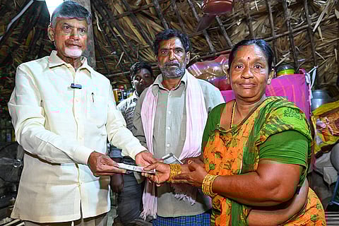 CM Naidu distributes NTR Bharosa pension